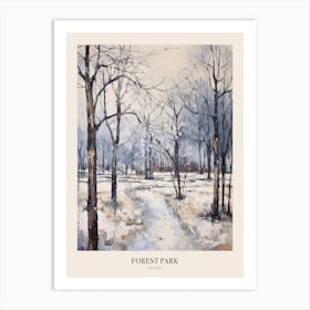 Winter City Park Poster Forest Park St Louis 2 Art Print