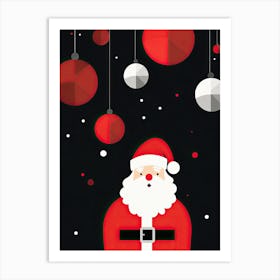 Cute Christmas Santa Art Print