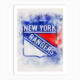 New York Rangers Watercolor Art Print