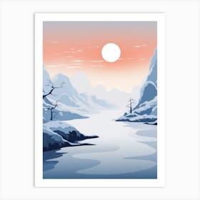 Polar Abstract Minimalist 9 Art Print