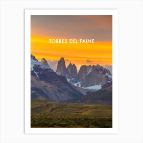 Simply Torres Del Paine Art Print