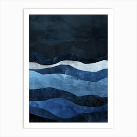 Blue Waves Canvas Art Art Print