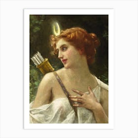 "Diana the Huntress" by Guillaume Seignac (1870-1924) in HD Art Print