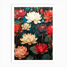 Lotus Flowers Art Print