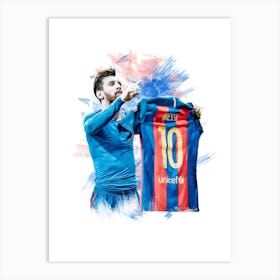 Lionel Messi Barcelona 9 Art Print