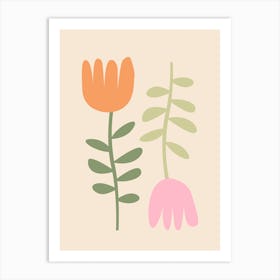 Abstract Flowers Art Print