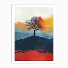 Sunset Tree, Boho Art Print