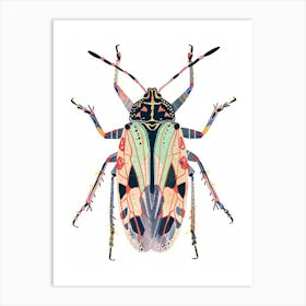 Colourful Insect Illustration Boxelder Bug 10 Art Print