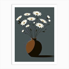 Daisies In A Vase 13 Art Print