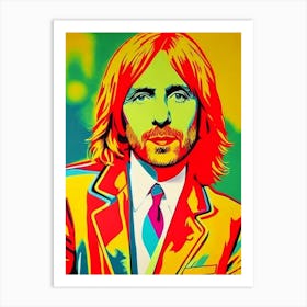 Tom Petty And The Heartbreakers Colourful Pop Art Art Print