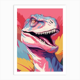 Colourful Dinosaur Sinraptor 3 Art Print