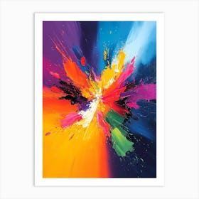 Vibrant Explosion Of Colors – Abstract Expressionist Art Print Art Print