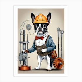 Boston Terrier-Reimagined 23 Art Print