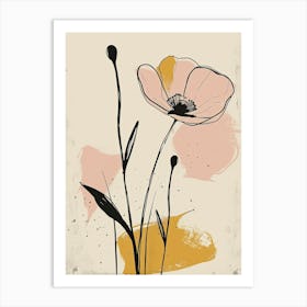 Hobart Flower Market Boho Minimalist Style Art Print