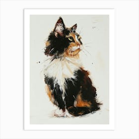 Turkish Angora Cat Painting 1 Art Print