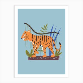 Tropical Tiger Art Print