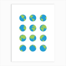 Earth Rotation – Art Print Art Print
