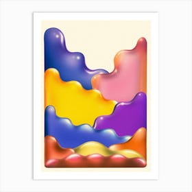 Vibrant Jelly Fusion Art Print