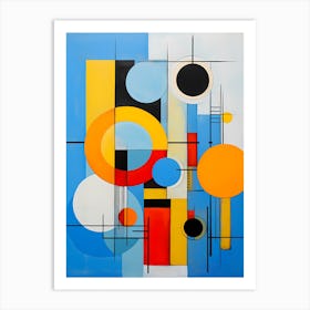 Abstract Painting With Circles And Lines 6 Art Print