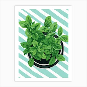 Basil Summer Illustration 10 Art Print