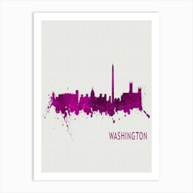 Washington D City Purple Art Print