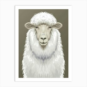 Sheep Head Vector Illustration Art Print