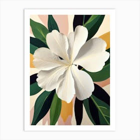 White Flora Art Print