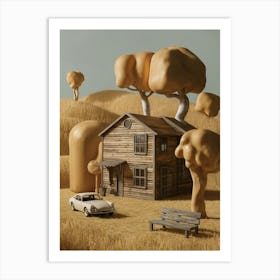 House In The Field 2 Art Print