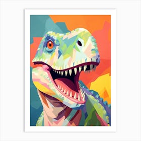 Colourful Dinosaur Tyrannosaurus Rex 2 Art Print