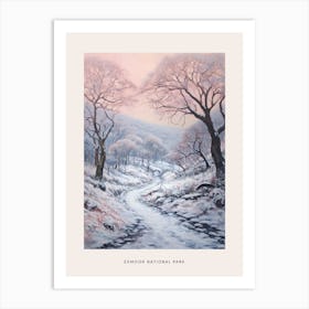 Dreamy Winter National Park Poster  Exmoor National Park England 1 Art Print