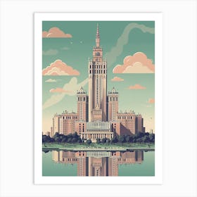 Palace Of Culture And Science, Warsaw Poland Art Print