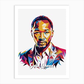 John Legend 02 Portrait Music Icon Style WPAP Pop Art Art Print