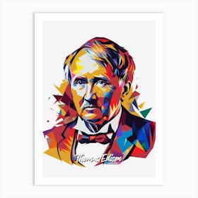 Thomas Edison 03 Portrait WPAP Pop Art Art Print