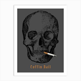 Cigarette Smoking Skull Art Print