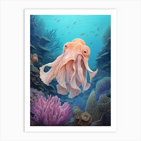 Dumbo Octopus Illustration 11 Art Print