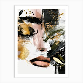 Abstract Of A Woman'S Face 8 Art Print