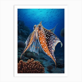 Blanket Octopus Illustration 2 Art Print