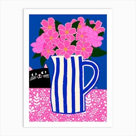 Pink Flower Jug Art Print