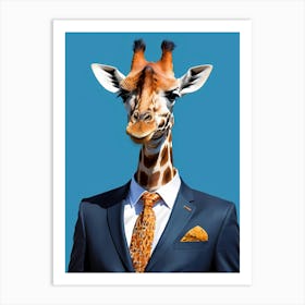 Giraffe In A Suit (25) 1 Art Print