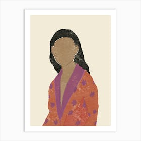 Woman In A Robe Art Print