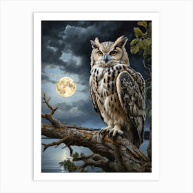 Eagle Owl Nature Art Print