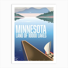 Minnesota Land Of 1000 Lakes Art Print