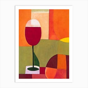 Bellini Paul Klee Inspired Abstract Cocktail Poster Art Print
