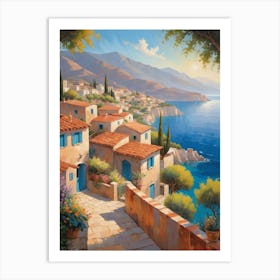 Mediterranean Village 2 Art Print