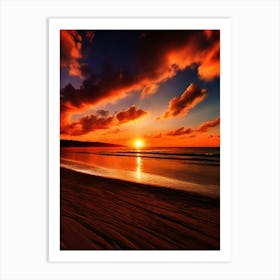 Sunset On The Beach 923 Art Print