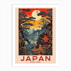 Mount Takao, Visit Japan Vintage Travel Art 4 Art Print