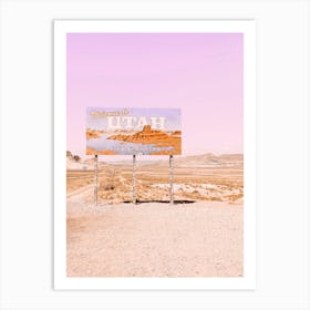 Welcome to Utah Art Print