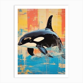 Orca Whale Screen Print Inspired 1 Art Print