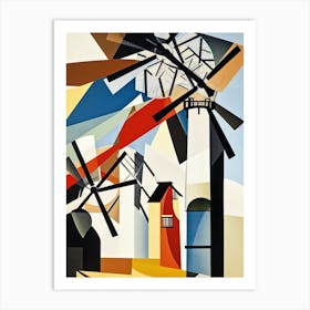 Windmills Bauhaus Art Print