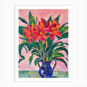 Lilies  Matisse Style Flower Art Print